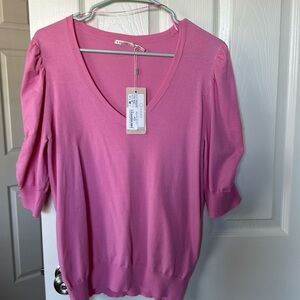 NWT Esqualo 3/4 length V neck Sweater size M - Bought at Mainstream Boutique